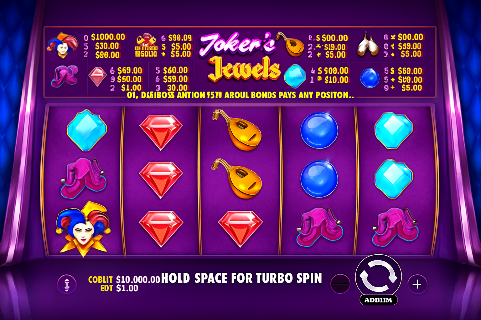 Joker's Jewels gameplay